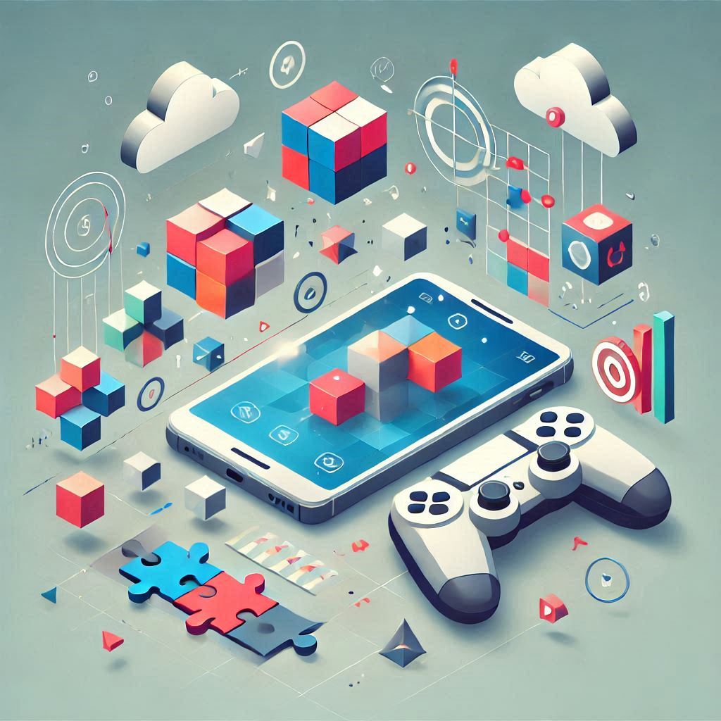 Mobile gaming illustration